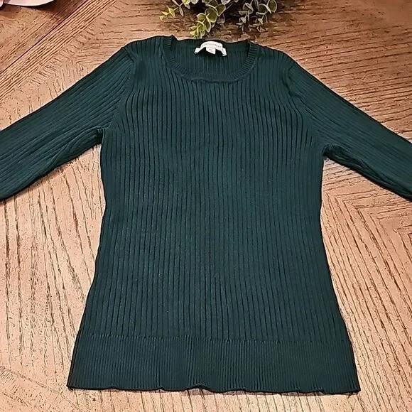 Emerald green long sleeve top PL Madison Grey - Picture 12 of 12